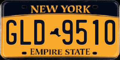 NY license plate GLD9510