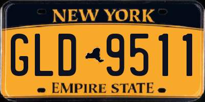 NY license plate GLD9511