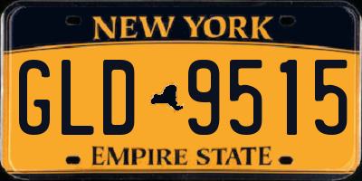 NY license plate GLD9515