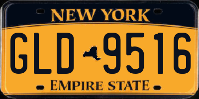 NY license plate GLD9516