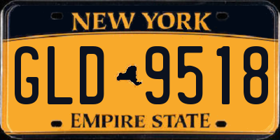 NY license plate GLD9518
