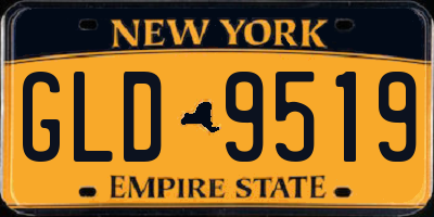 NY license plate GLD9519