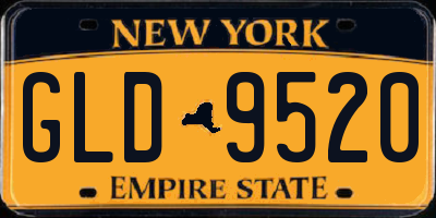 NY license plate GLD9520