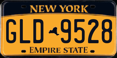NY license plate GLD9528