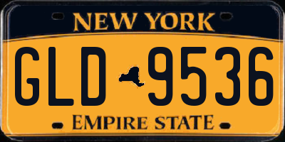 NY license plate GLD9536