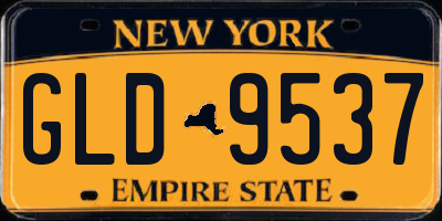 NY license plate GLD9537