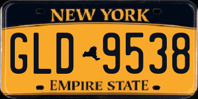 NY license plate GLD9538