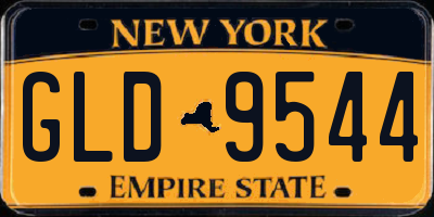 NY license plate GLD9544