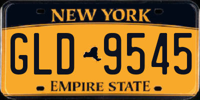 NY license plate GLD9545