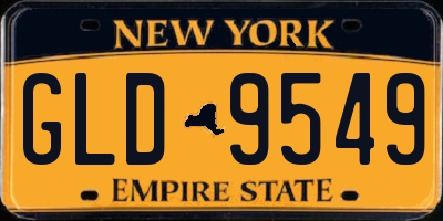 NY license plate GLD9549