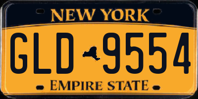 NY license plate GLD9554