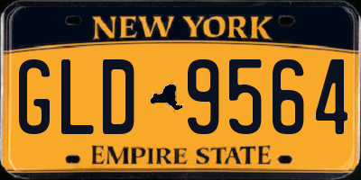 NY license plate GLD9564