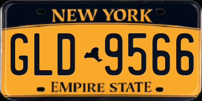 NY license plate GLD9566