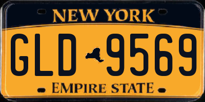 NY license plate GLD9569