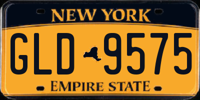 NY license plate GLD9575