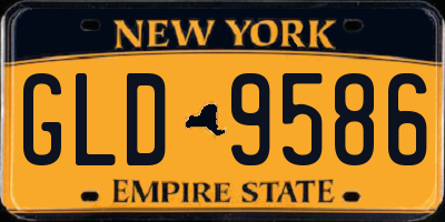 NY license plate GLD9586