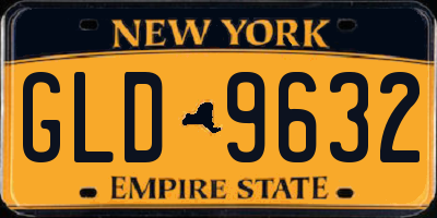 NY license plate GLD9632