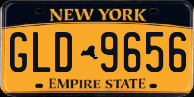 NY license plate GLD9656