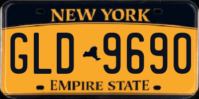 NY license plate GLD9690