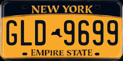 NY license plate GLD9699