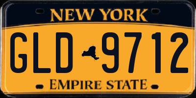 NY license plate GLD9712
