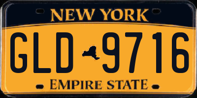 NY license plate GLD9716