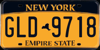 NY license plate GLD9718