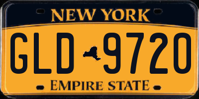 NY license plate GLD9720