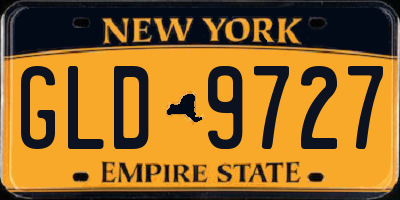 NY license plate GLD9727