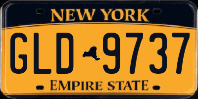 NY license plate GLD9737