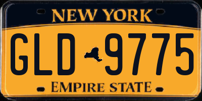 NY license plate GLD9775