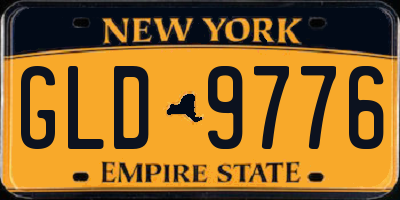 NY license plate GLD9776
