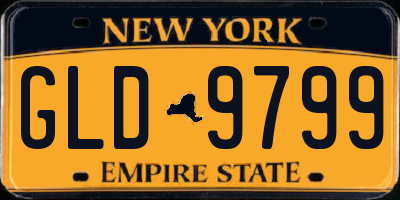 NY license plate GLD9799