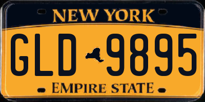 NY license plate GLD9895