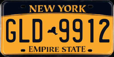 NY license plate GLD9912