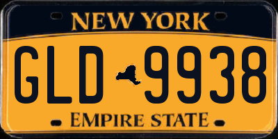 NY license plate GLD9938
