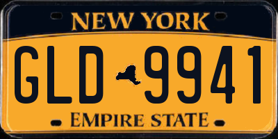 NY license plate GLD9941