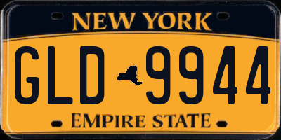 NY license plate GLD9944