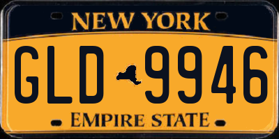 NY license plate GLD9946
