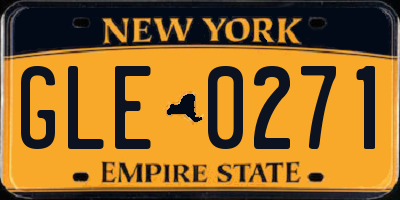 NY license plate GLE0271