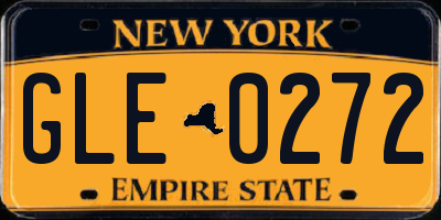 NY license plate GLE0272