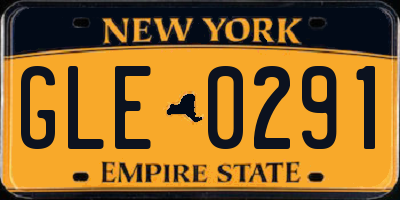 NY license plate GLE0291