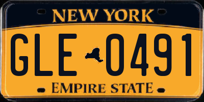 NY license plate GLE0491