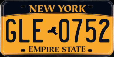 NY license plate GLE0752