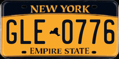 NY license plate GLE0776