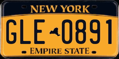 NY license plate GLE0891
