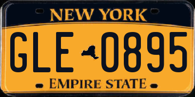 NY license plate GLE0895