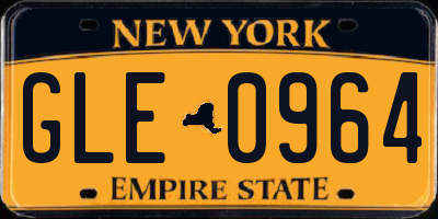 NY license plate GLE0964