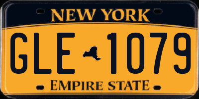 NY license plate GLE1079