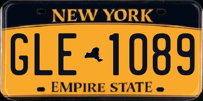 NY license plate GLE1089
